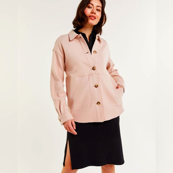 Long Sleeve Buttoned Shacket - Picture 3 of 5